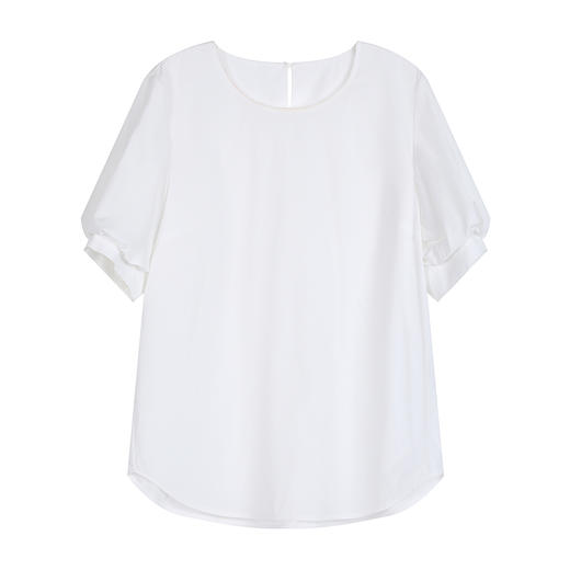 NEELLY纳俪商场同款夏季新款宽松设计感五分袖衬衫女简约气质上衣N25071R01008 商品图3