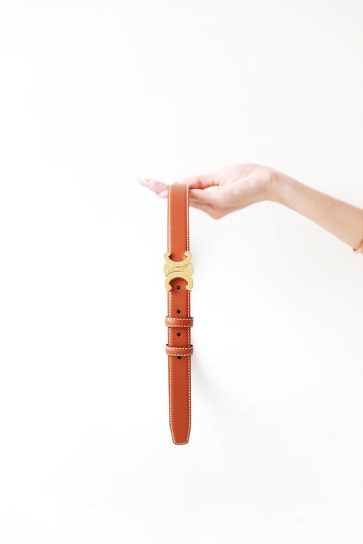 浓烈且充满小心机，牛皮腰带礼盒。法式复古鎏金古铜皮带C062566 商品图7