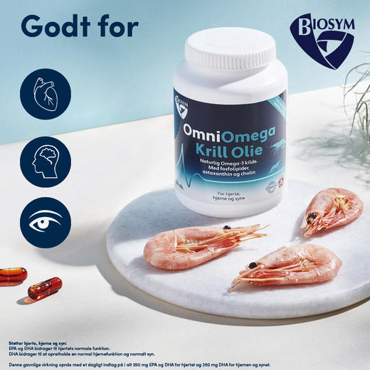 [丹麦]Biosym OmniOmega磷虾油100粒. Biosym OmniOmega Krill Olie 100 kaps. 商品图1