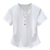 「自」全新升级【铂金会员109/天猫139/差价30】(45431)洛诗琳简约彩色纽扣T恤2025年夏季高级感修身显瘦减龄上衣45431 商品缩略图4