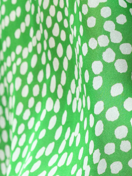 TYNVIE 系带透视短袖衬衫 - 绿色波点 商品图11
