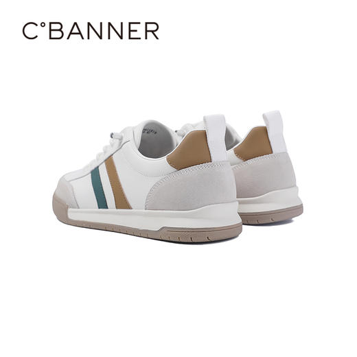 千百度秋季男单鞋活力撞色彩条免系鞋带德训鞋A25407611 商品图3