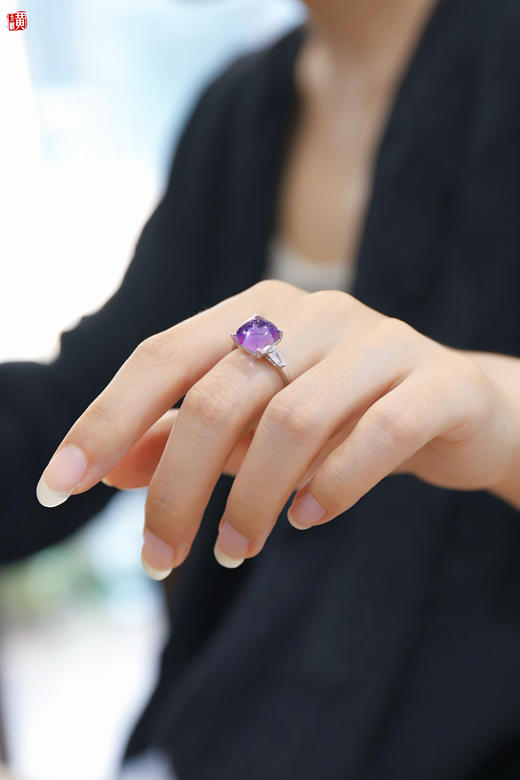 紫水晶戒指【紫韵】，925银镶 商品图5