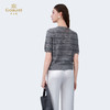 乔万尼新品简约高级感条纹圆领舒适薄款羊毛针织上衣EZ2M113 商品缩略图4