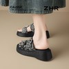 ZHR厚底拖鞋女2025夏季新款新中式国潮外穿一字拖配裙休闲沙滩鞋 商品缩略图4