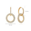 EES48800032SXXXX0000 潮宏基CHJ 集团旗下梵迪 圆形满镶双圈个性时尚银耳钉s925银 商品缩略图1