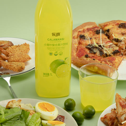 【家庭装】乐源 小青柠复合果汁1L*2瓶 青桔柠檬汁复合果汁0脂 商品图3