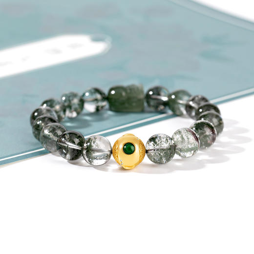 五行“喜木”系列 福禄有灵 绿幽灵手链串 商品图3