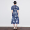 「高货wl」全新升级【铂金会员367/天猫489/差价122】(10204)洛诗琳通勤气质翻领印花连衣裙2025夏季新款度假风衬衫裙 商品缩略图1
