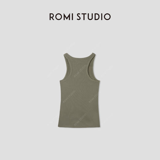 ROMI STUDIO“简约基础”高弹罗纹轻柔修身圆领针织背心 RWCRS42323【发货时间25-30天】 商品图1
