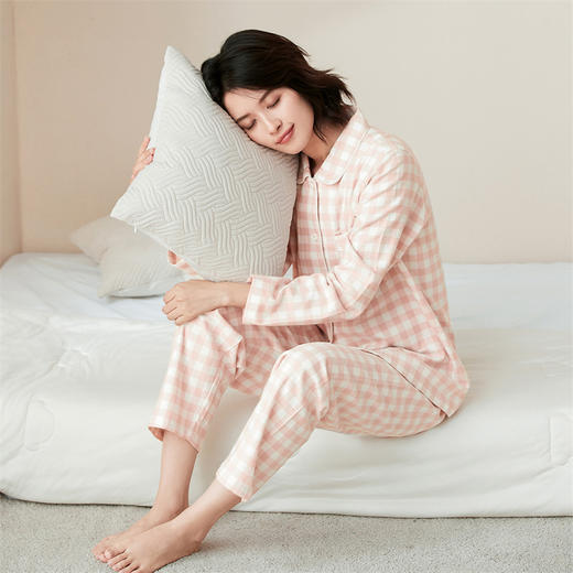 康妮雅女士长袖长裤开襟套装 商品图4