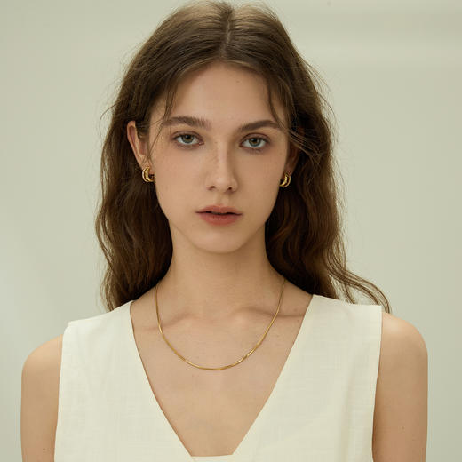 ARSIS｜自由搭配系列 双层蛇骨耳钉 商品图4