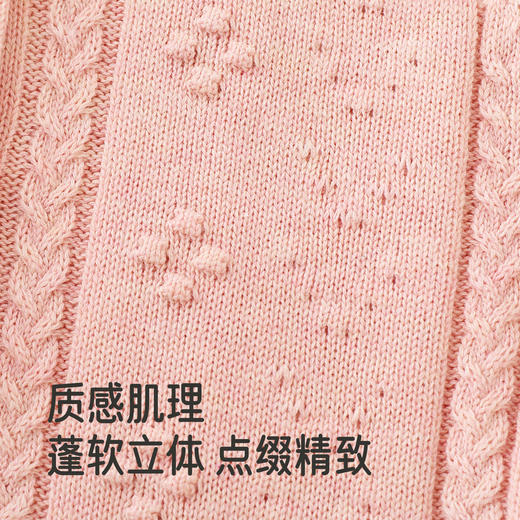 【商场同款】英氏儿童外套春秋季保暖薄外套女童毛衫针织纯棉毛衣 商品图2