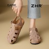 ZHR则则平底镂空透气罗马凉鞋女夏季新款复古外出凉拖编织猪笼鞋 商品缩略图0