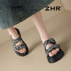 ZHR厚底拖鞋女2025夏季新款新中式国潮外穿一字拖配裙休闲沙滩鞋 商品缩略图3