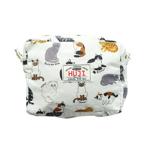 HUJI祤集Motley收纳包插画小猫小猫 商品图1