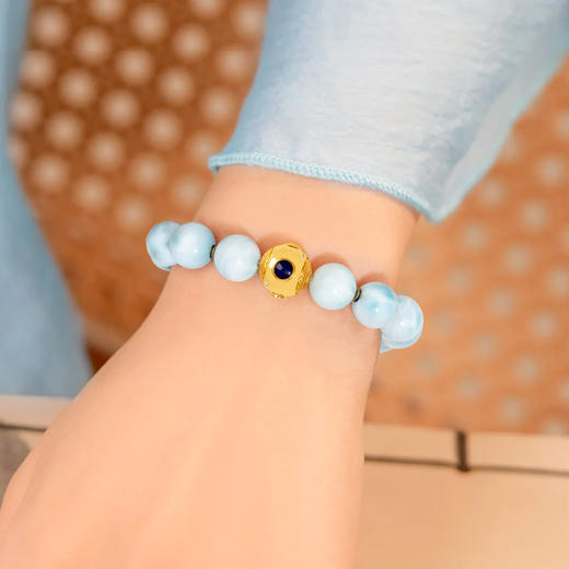 五行“喜水”系列 富有四海 海纹石手链串 商品图4