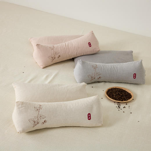 自然醒棉麻三角桥荞麦二合一组合枕芯护颈牵引枕草本多功能枕可拆洗XK 商品图4