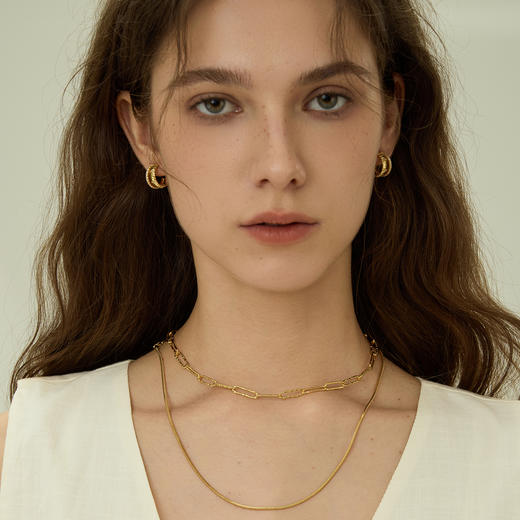 ARSIS｜自由搭配系列 双层蛇骨耳钉 商品图3