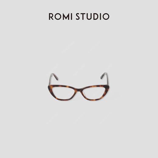 ROMI STUDIO 超轻玳瑁色黑色复古猫眼板材镜框眼镜 RWCLP34810 商品图1