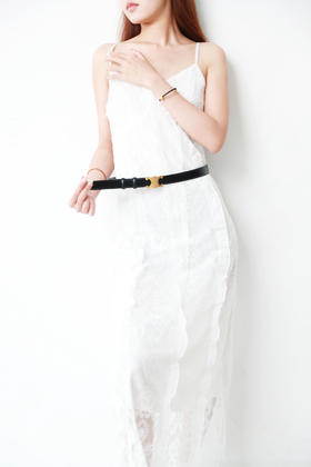 浓烈且充满小心机，牛皮腰带礼盒。法式复古鎏金古铜皮带C062566