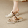 【预售5天】夏季新头层小羊皮轻底柔软舒适云朵厚底4cm凉鞋凉拖鞋女DTN&1193-20 商品缩略图0