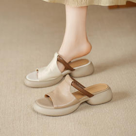 【预售5天】夏季新头层小羊皮轻底柔软舒适云朵厚底4cm凉鞋凉拖鞋女DTN&1193-20
