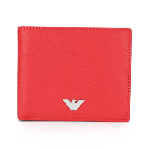 8055180718773 EMPORIO ARMANI 【牛剖层移膜革】男式时尚简约多卡位小巧鹰标logo便捷短款钱包 商品图0