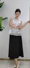 582203黑 米 百搭醋酸半裙，有弹力不紧绷，光滑垂坠，不勾丝，A字型，无开叉，腰头带抽绳，可调节腰围大小 商品缩略图0