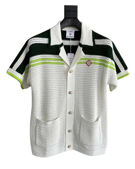 男款纯棉钩针针织衬衫 可配套装 商品图0