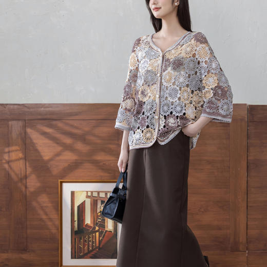 苏苏姐家印锦开衫手工DIY钩针纯棉蕾丝线毛线团自制材料包 商品图2