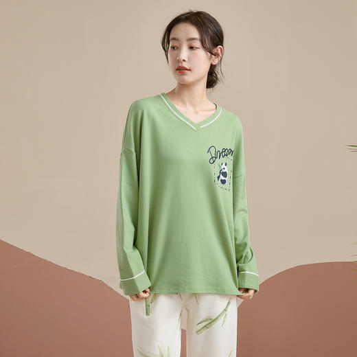 康妮雅女士长袖长裤套头套装 商品图3