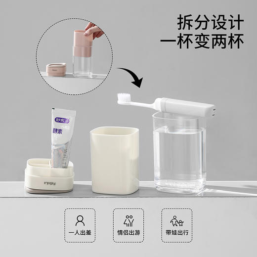 FaSoLa旅行漱口杯情侣专用洗漱杯子旅游出差便携式牙膏牙刷收纳盒 商品图1