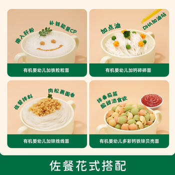 碧欧奇有机婴幼儿加铁粒粒面175g 宝宝面条儿童早餐挂面辅食无添加食盐 商品图1