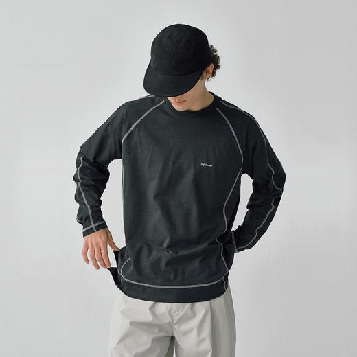 [轻量化系列]714street速干透气排汗弹力宽松长袖T恤男运动上衣 商品图1