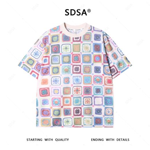 T3980夏季高级感新款男士韩系撞色图形设计短袖T恤小众设计百搭上衣潮 商品图1