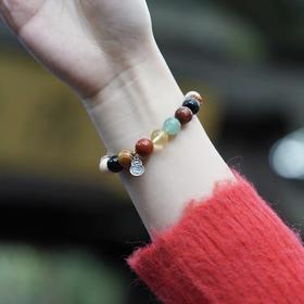 【灵隐文创正版十八籽菩提籽手串】多宝手串菩提朱砂925银金丝楠