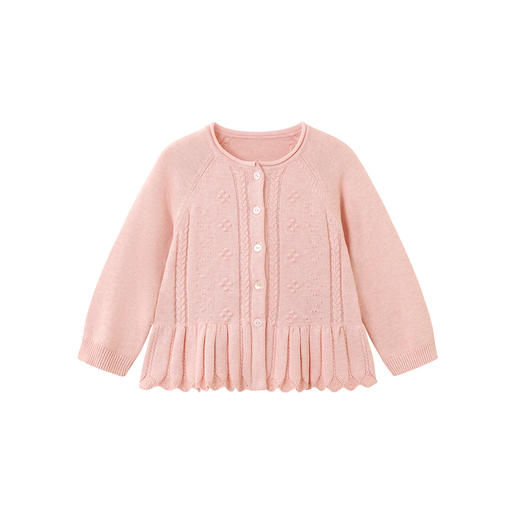 【商场同款】英氏儿童外套春秋季保暖薄外套女童毛衫针织纯棉毛衣 商品图4