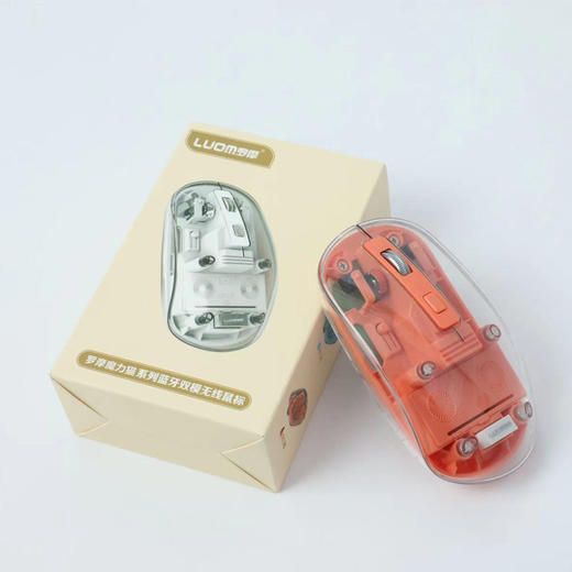 罗摩M100蓝牙2.4无线透明鼠标静音双模台式电脑笔记本办公商务USB 商品图6