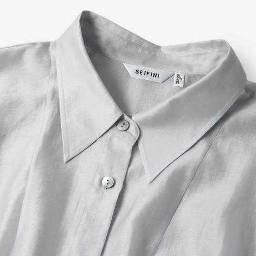 【商场同款】诗凡黎诗凡黎轻盈天丝衬衫25年夏季新款系带上衣3G4220412 商品图2