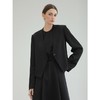 COCOBELLA极简风仿醋酸质感无领西装女通勤一粒扣外套SI0071 商品缩略图3