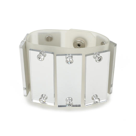 8052467124531 EMPORIO ARMANI 女式时尚轻奢小众设计多镜面水钻镶嵌按扣式手镯 商品图0