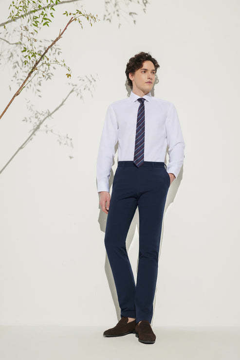 G2000男装SS25商场款【免烫防皱/棉质桑蚕丝】人字纹长袖衬衫51121642 商品图4