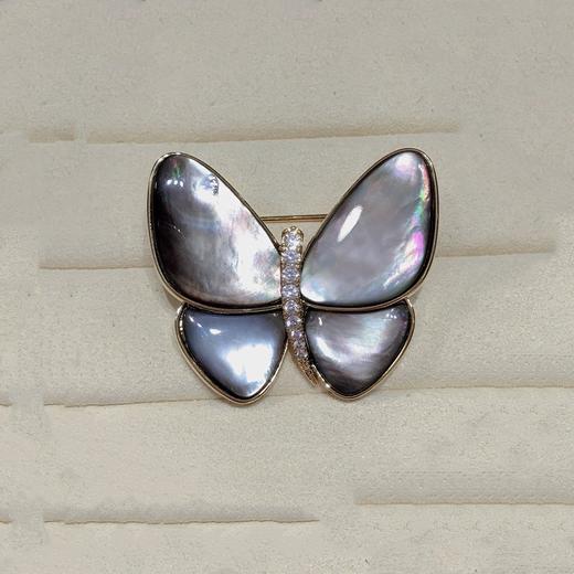 雀说装饰晚舟同款蝴蝶胸针高档气质天然海贝精致西装胸花配饰别针AL00 商品图1