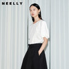 NEELLY纳俪商场同款夏季新款宽松设计感五分袖衬衫女简约气质上衣N25071R01008 商品缩略图0