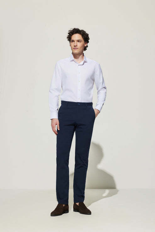 G2000男装SS25商场款【免烫防皱/棉质桑蚕丝】人字纹长袖衬衫51121642 商品图1