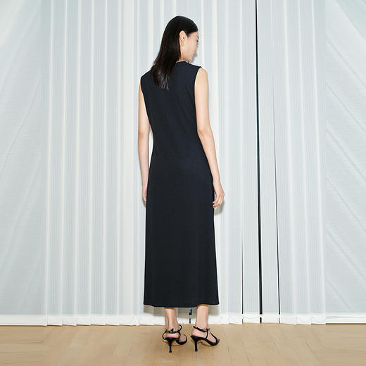 NEELLY纳俪商场同款夏季新款气质修身背心连衣裙女复古扭结长裙N25071Y01024 商品图1
