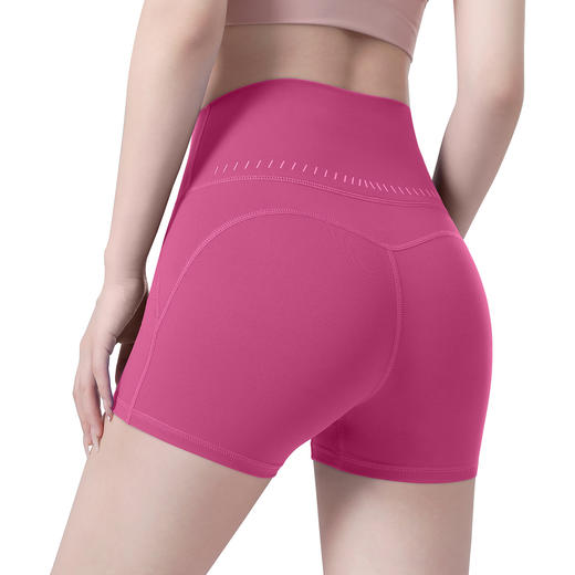 【买一赠一】无痕骑行裤三分裤瑜伽短裤蜜桃夏季条纹紧身裤弹力新款女训练透气 商品图9