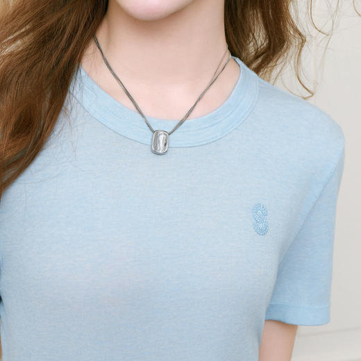 【商场同款】诗凡黎诗凡黎天丝面膜T恤2025夏新款百搭上衣女3G5200361 商品图3