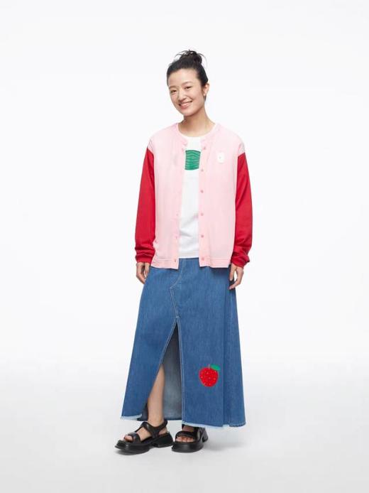 2楼素然拼接针织布开衫吊牌价895 商品图1